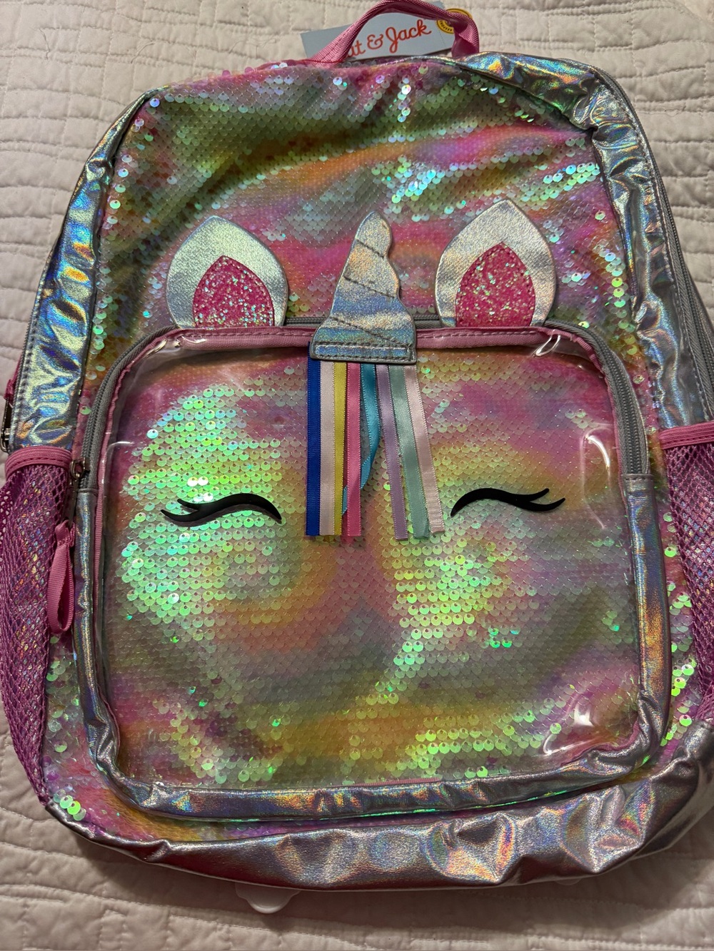 Kids Multicolored Unicorn Backpack Bookbag- 19”- Cat & Jack